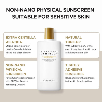 SKIN1004 Centella Air-fit Suncream Plus SPF 50+ | Lightweight & Soothing Sun Protection