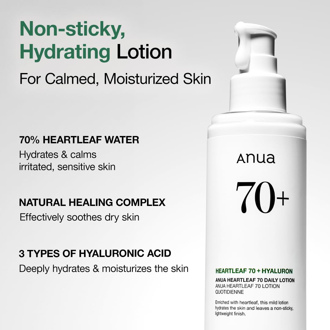 Anua Heartleaf 70 Daily Lotion | Hydrating, Soothing, and Barrier-Repairing