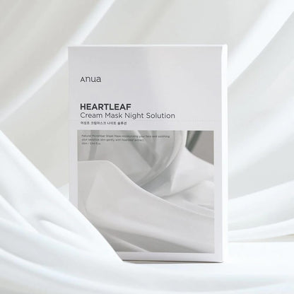 Anua Heartleaf Cream Mask Night Solution Pack | Soothing and Hydrating Overnight Care