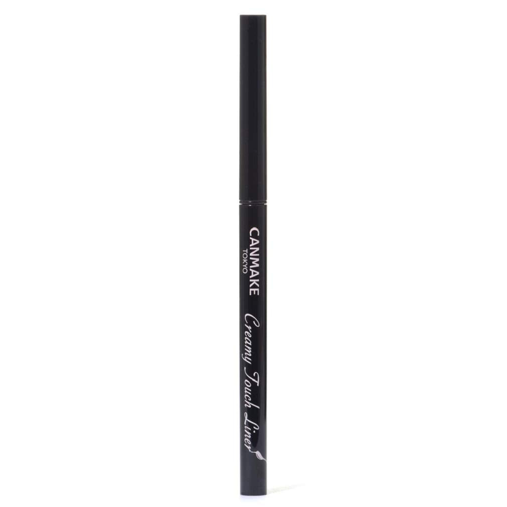 CANMAKE Creamy Touch Liner 1.5mm Slim Eyeliner (0.09g) - 01 Deep Black | Ultra-Precise & Long-Lasting