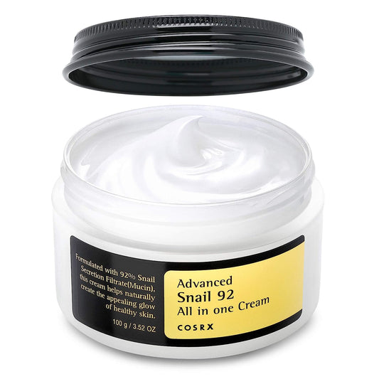COSRX Snail Mucin 92% Repair Gel Cream 3.52 oz - Hydrating Moisturizer for Sensitive & Dry Skin, Cruelty-Free, Korean Skincare